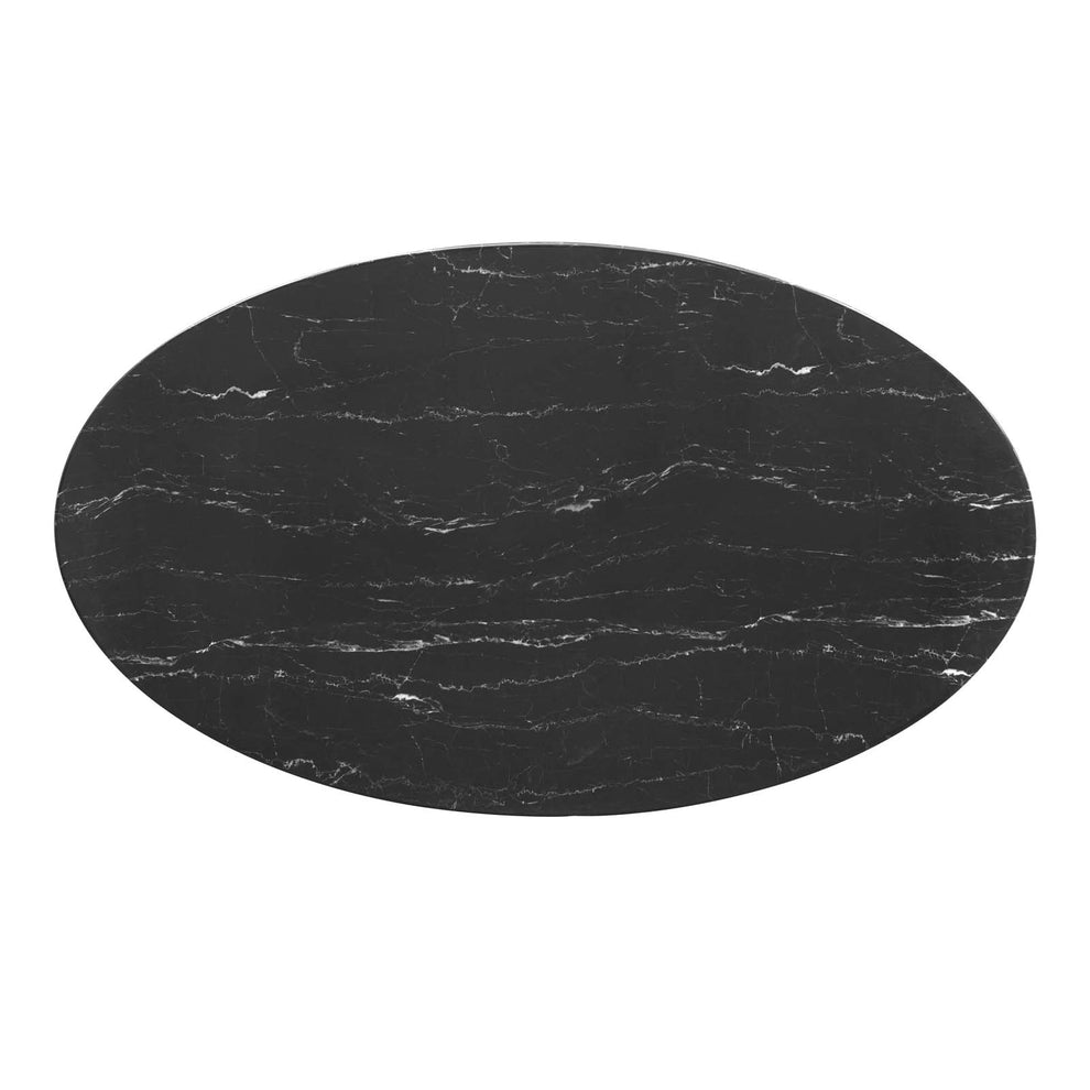 Lippa 54" Artificial Marble Oval Dining Table By Modway - EEI-4880 | Dining Tables | Modishstore - 4