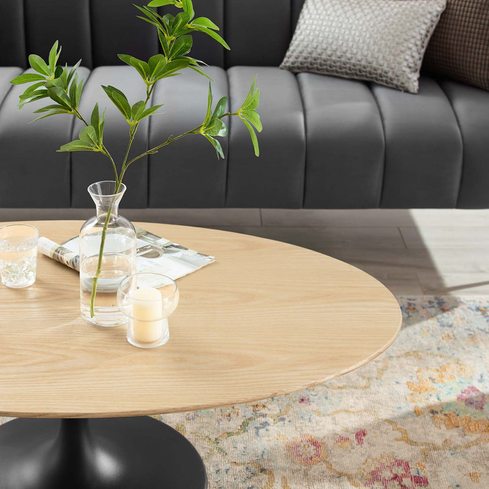 Lippa 48" Wood Oval Coffee Table By Modway - EEI-4883 | Coffee Tables | Modishstore - 6
