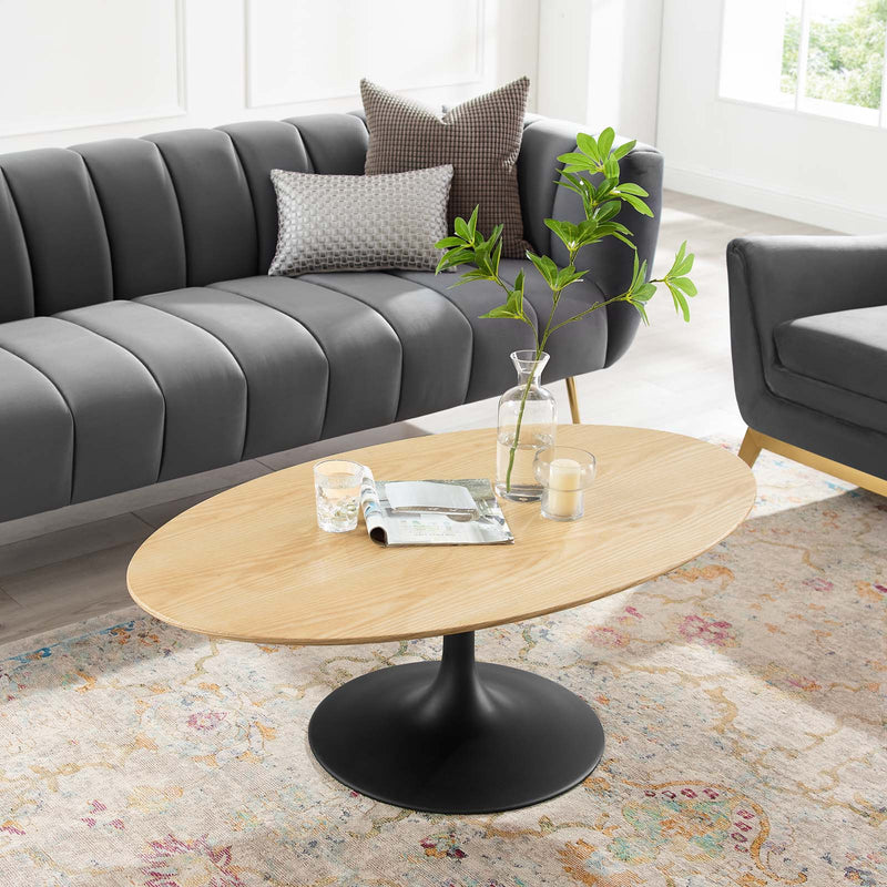 Lippa 48" Wood Oval Coffee Table By Modway - EEI-4883 | Coffee Tables | Modishstore - 1