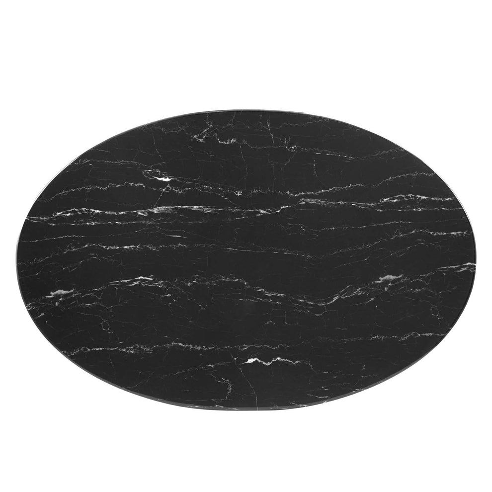 Lippa 42" Oval Artificial Marble Coffee Table By Modway - EEI-4885 | Modishstore - 2