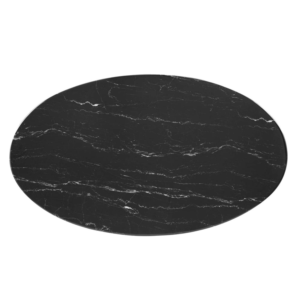 Lippa 48" Oval Artificial Marble Coffee Table By Modway - EEI-4886 | Modishstore - 2