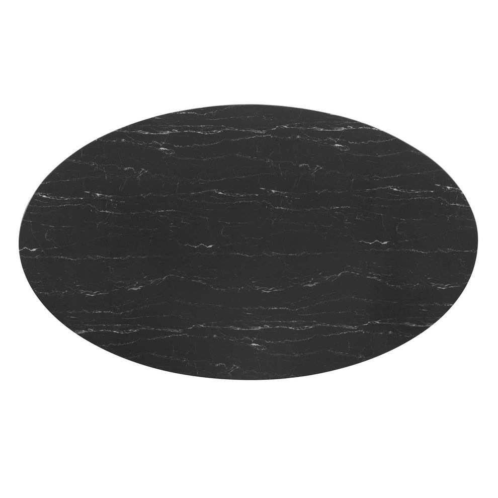 Lippa 78" Oval Artificial Marble Dining Table By Modway - EEI-4889 | Dining Tables | Modishstore - 3