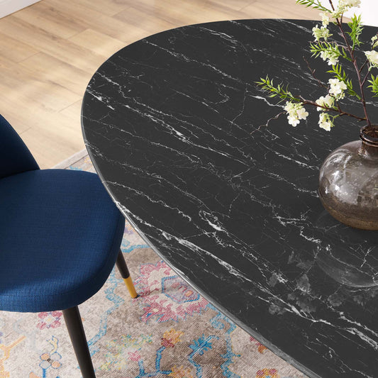 Lippa 78" Oval Artificial Marble Dining Table By Modway - EEI-4889 | Dining Tables | Modishstore - 1