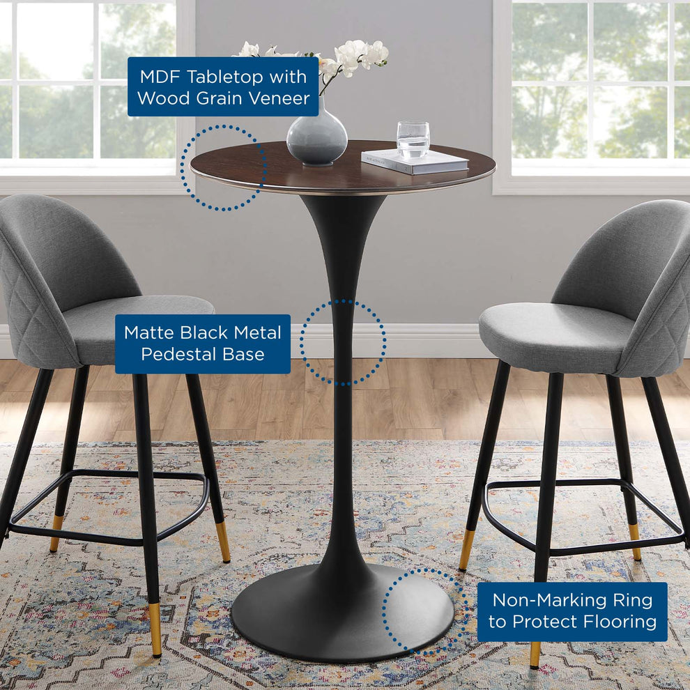 Lippa 28" Wood Bar Table By Modway - EEI-4890 | Bar Tables | Modishstore - 5