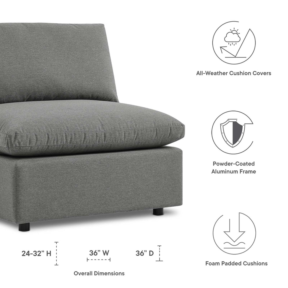 Commix Overstuffed Outdoor Patio Armless Chair By Modway - EEI-4902 | Outdoor Chairs | Modishstore - 7