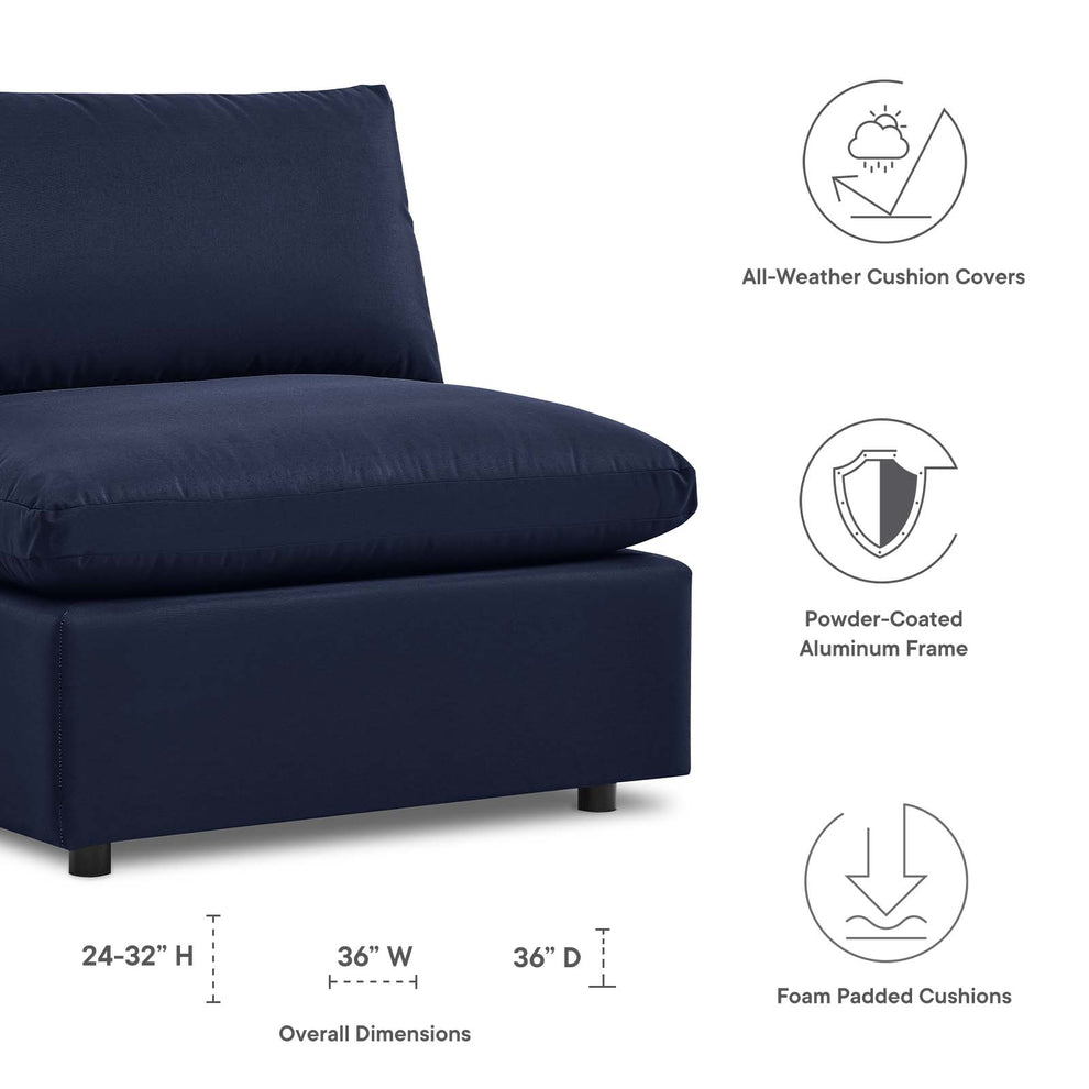 Commix Overstuffed Outdoor Patio Armless Chair By Modway - EEI-4902 | Outdoor Chairs | Modishstore - 14