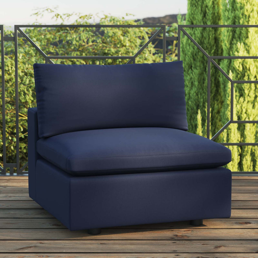 Commix Overstuffed Outdoor Patio Armless Chair By Modway - EEI-4902 | Outdoor Chairs | Modishstore - 8