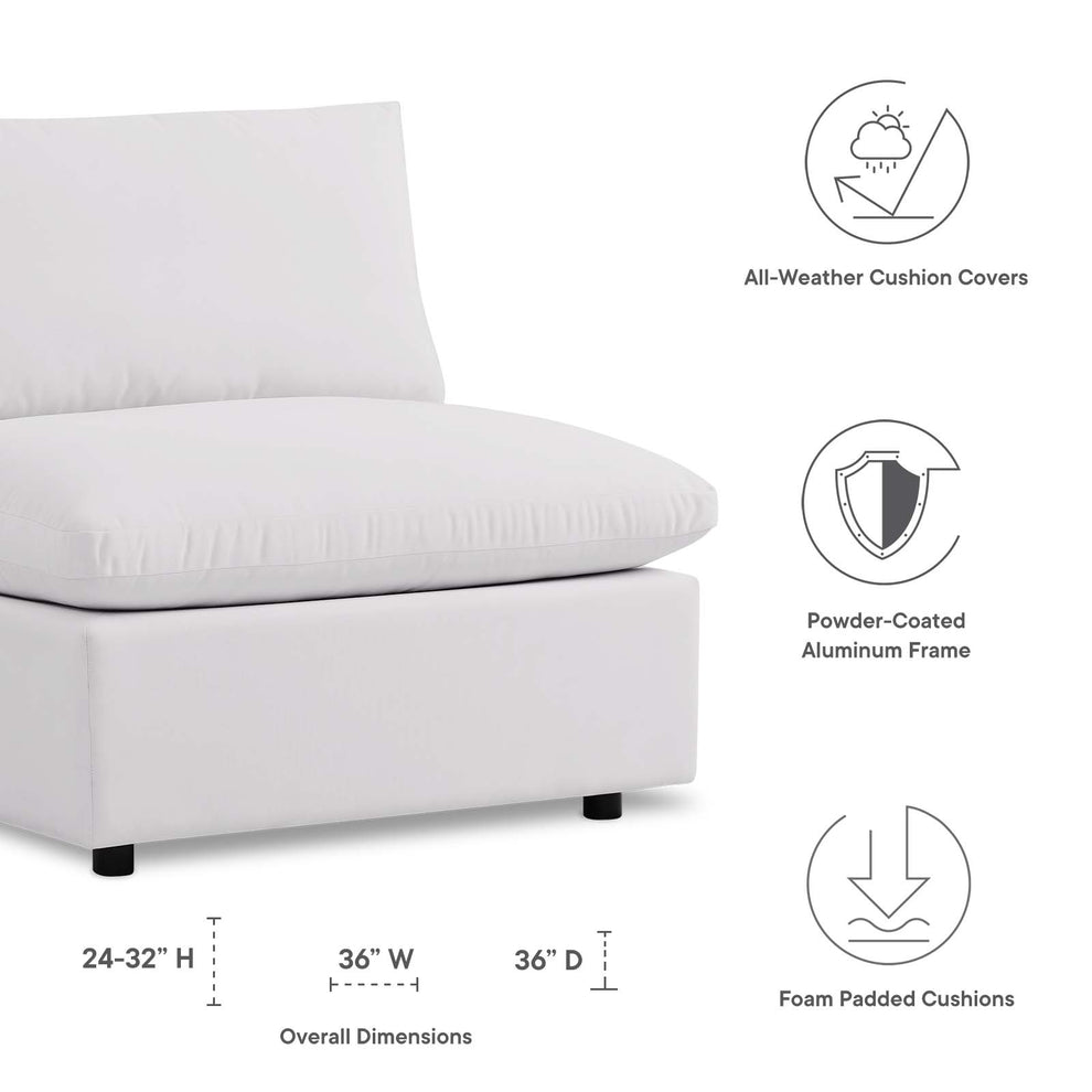 Commix Overstuffed Outdoor Patio Armless Chair By Modway - EEI-4902 | Outdoor Chairs | Modishstore - 21