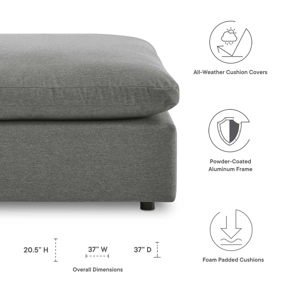 Commix Overstuffed Outdoor Patio Ottoman By Modway - EEI-4903 | Outdoor Ottomans | Modishstore - 4