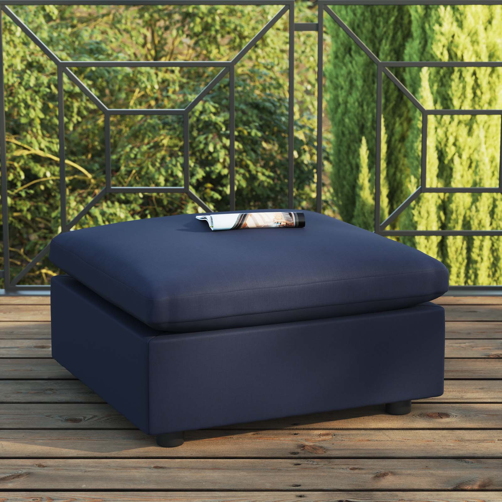 Commix Overstuffed Outdoor Patio Ottoman By Modway | Outdoor Ottomans | Modishstore-5