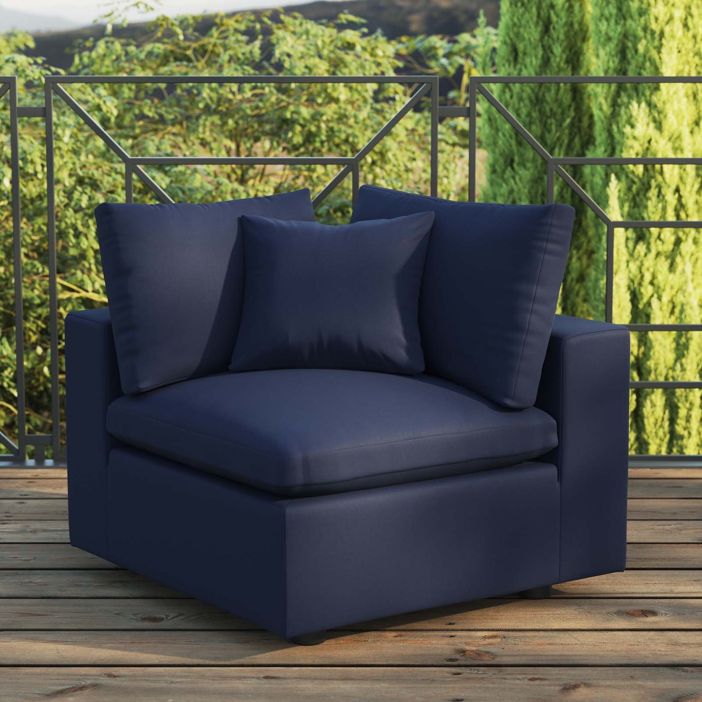 Modway Commix Overstuffed Outdoor Patio Corner Chair | Outdoor Sofas, Loveseats & Sectionals | Modishstore-7