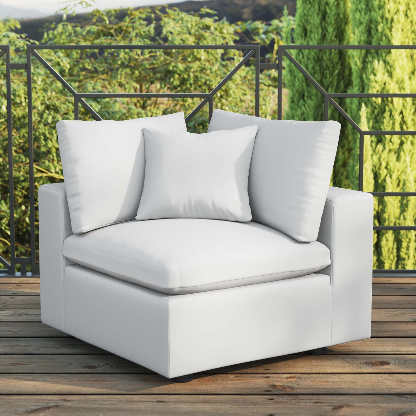 Modway Commix Overstuffed Outdoor Patio Corner Chair | Outdoor Sofas, Loveseats & Sectionals | Modishstore-13