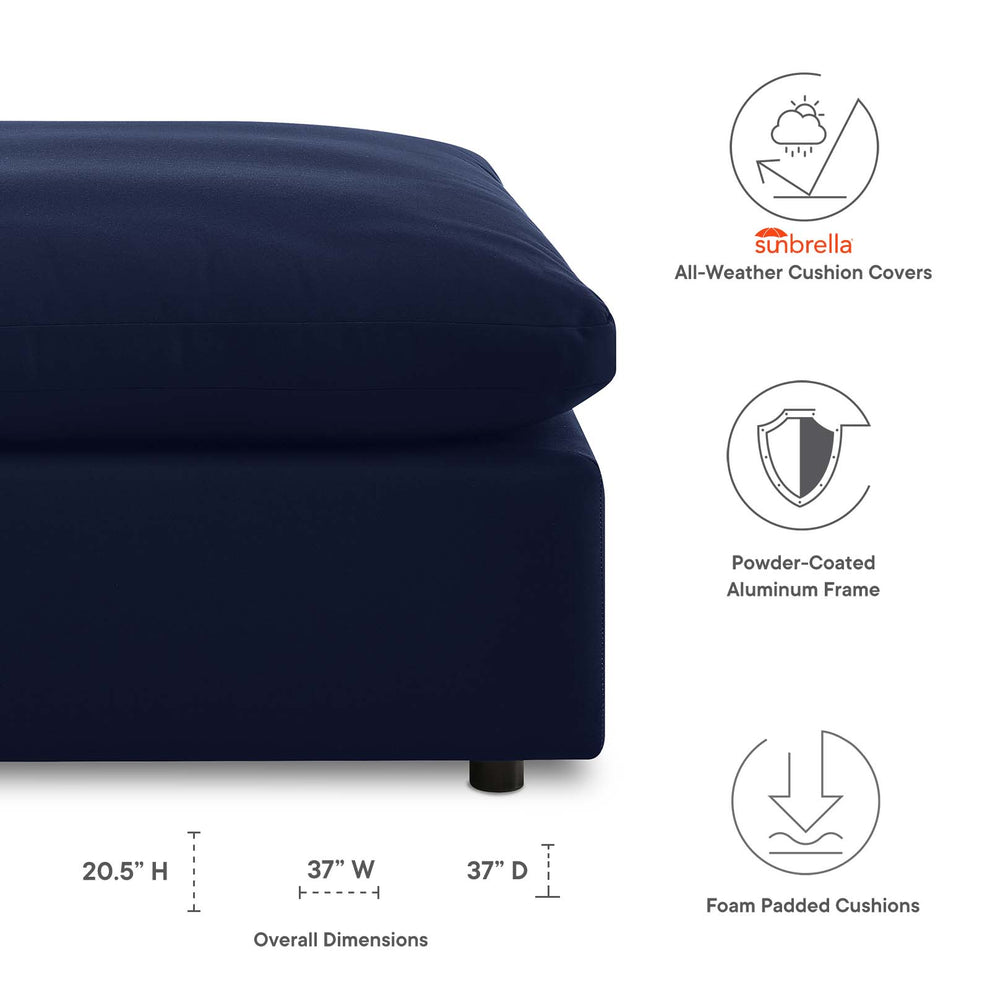 Modway Commix Sunbrella® Outdoor Patio Ottoman - EEI-4906 | Outdoor Sofas, Loveseats & Sectionals | Modishstore - 4