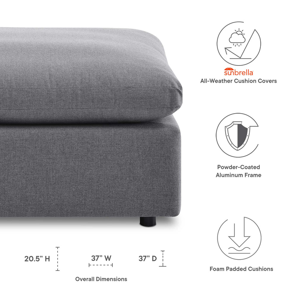 Modway Commix Sunbrella® Outdoor Patio Ottoman - EEI-4906 | Outdoor Sofas, Loveseats & Sectionals | Modishstore - 9