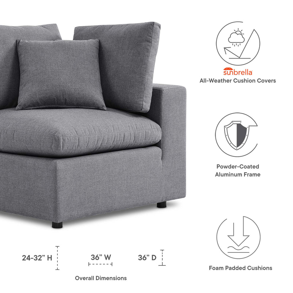 Modway Commix Sunbrella® Outdoor Patio Corner Chair - EEI-4907 | Outdoor Sofas, Loveseats & Sectionals | Modishstore - 13