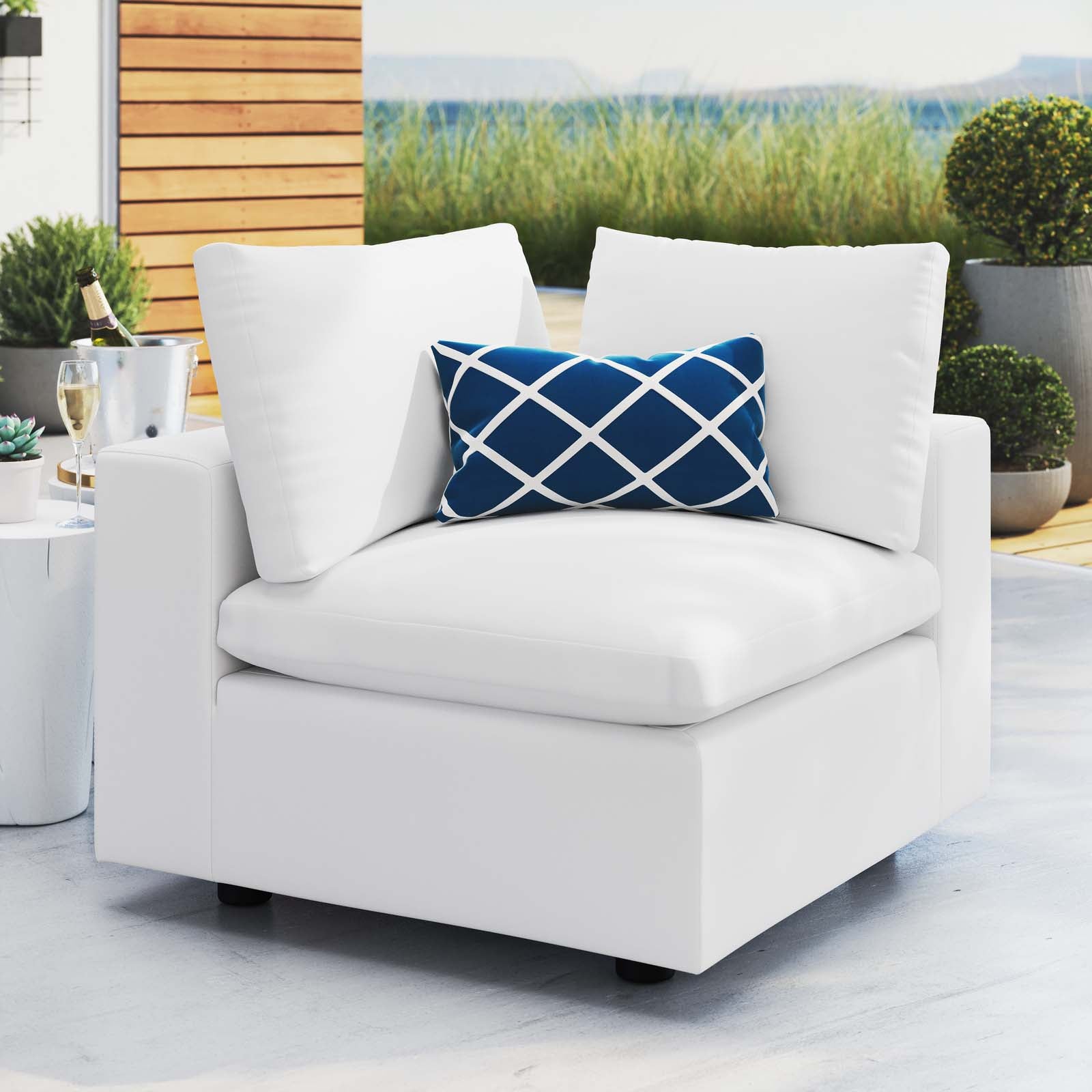 Modway Commix Sunbrella® Outdoor Patio Corner Chair | Outdoor Sofas, Loveseats & Sectionals | Modishstore-15