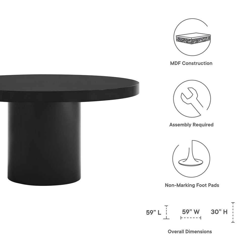 Gratify 60" Round Dining Table By Modway - EEI-4910 | Dining Tables | Modishstore - 7