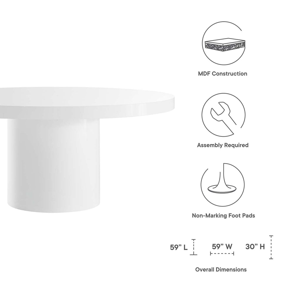Gratify 60" Round Dining Table By Modway - EEI-4910 | Dining Tables | Modishstore - 13