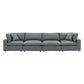 Modway Commix Down Filled Overstuffed Vegan Leather 4-Seater Sofa - EEI-4916 | Sofas | Modishstore - 1
