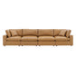 Modway Commix Down Filled Overstuffed Vegan Leather 4-Seater Sofa - EEI-4916 | Sofas | Modishstore - 4