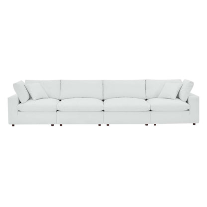 Modway Commix Down Filled Overstuffed Vegan Leather 4-Seater Sofa - EEI-4916 | Sofas | Modishstore - 7