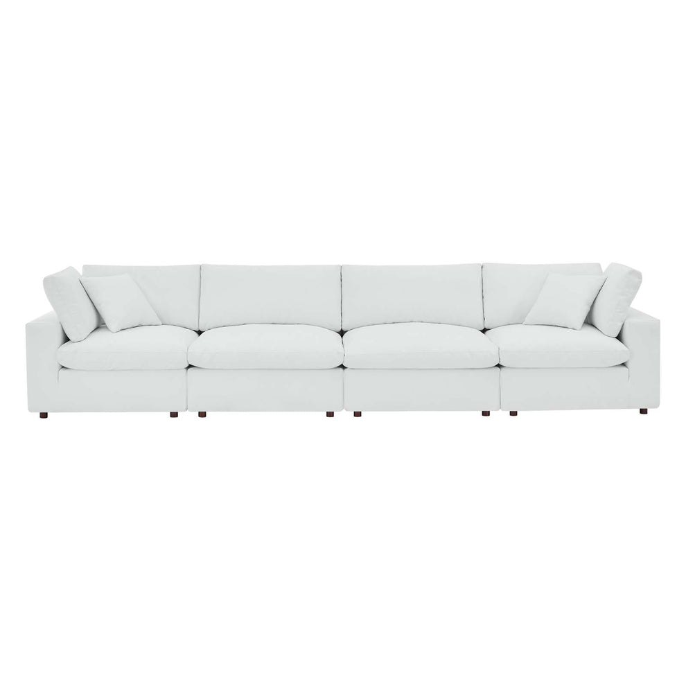 Modway Commix Down Filled Overstuffed Vegan Leather 4-Seater Sofa - EEI-4916 | Sofas | Modishstore - 7