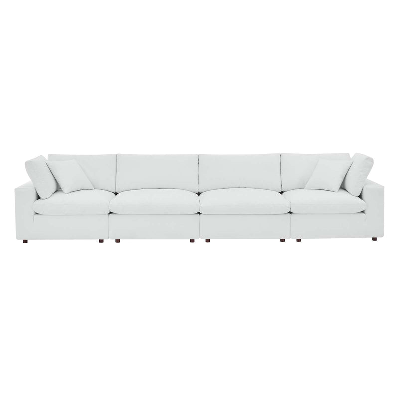 Modway Commix Down Filled Overstuffed Vegan Leather 4-Seater Sofa - EEI-4916 | Sofas | Modishstore - 7