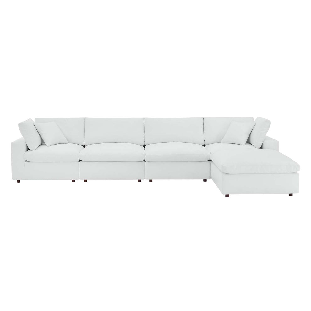 Modway Commix Down Filled Overstuffed Vegan Leather 5-Piece Sectional Sofa - EEI-4917 | Sectional | Modishstore - 12