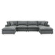 Modway Commix Down Filled Overstuffed Vegan Leather 6-Piece Sectional Sofa | Sofas | Modishstore-2