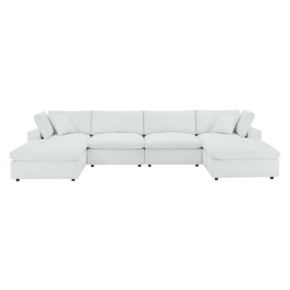 Modway Commix Down Filled Overstuffed Vegan Leather 6-Piece Sectional Sofa - EEI-4918 | Sectional | Modishstore - 10