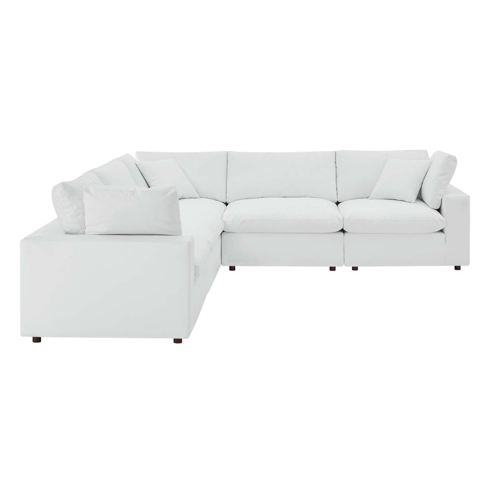 Modway Commix Down Filled Overstuffed Vegan Leather 5-Piece Sectional Sofa - EEI-4920 | Sectional | Modishstore - 13