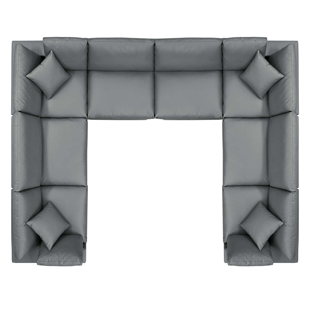Modway Commix Down Filled Overstuffed Vegan Leather 8-Piece Sectional Sofa - EEI-4923 | Sectional | Modishstore - 2