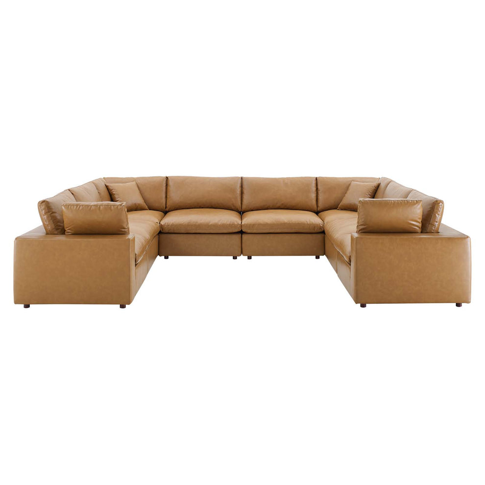 Modway Commix Down Filled Overstuffed Vegan Leather 8-Piece Sectional Sofa - EEI-4923 | Sectional | Modishstore - 4