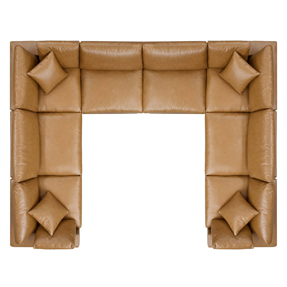 Modway Commix Down Filled Overstuffed Vegan Leather 8-Piece Sectional Sofa - EEI-4923 | Sectional | Modishstore - 5