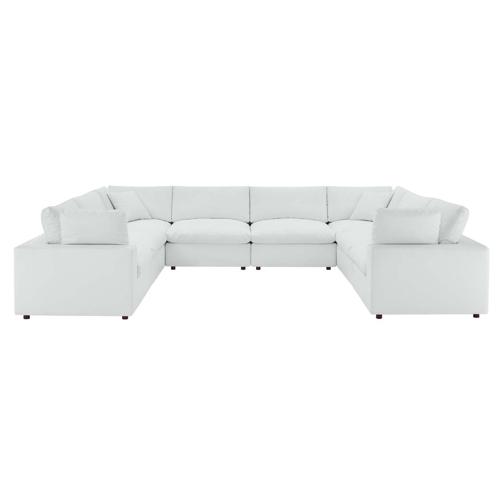 Modway Commix Down Filled Overstuffed Vegan Leather 8-Piece Sectional Sofa - EEI-4923 | Sectional | Modishstore - 7