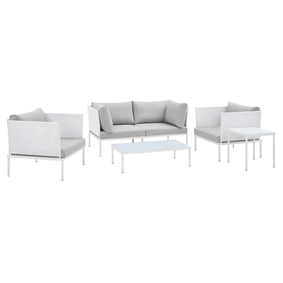 Harmony 5-Piece  Sunbrella® Outdoor Patio Aluminum Furniture Set By Modway - EEI-4924 | Outdoor Sofas, Loveseats & Sectionals | Modishstore - 2