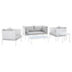Harmony 5-Piece  Sunbrella® Outdoor Patio Aluminum Furniture Set By Modway | Outdoor Sofas, Loveseats & Sectionals | Modishstore-2