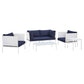 Harmony 5-Piece  Sunbrella® Outdoor Patio Aluminum Furniture Set By Modway | Outdoor Sofas, Loveseats & Sectionals | Modishstore-7