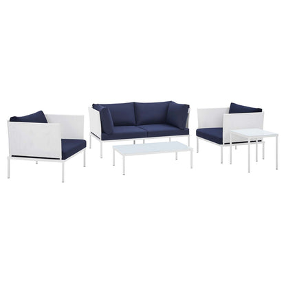 Harmony 5-Piece  Sunbrella® Outdoor Patio Aluminum Furniture Set By Modway - EEI-4924 | Outdoor Sofas, Loveseats & Sectionals | Modishstore - 7