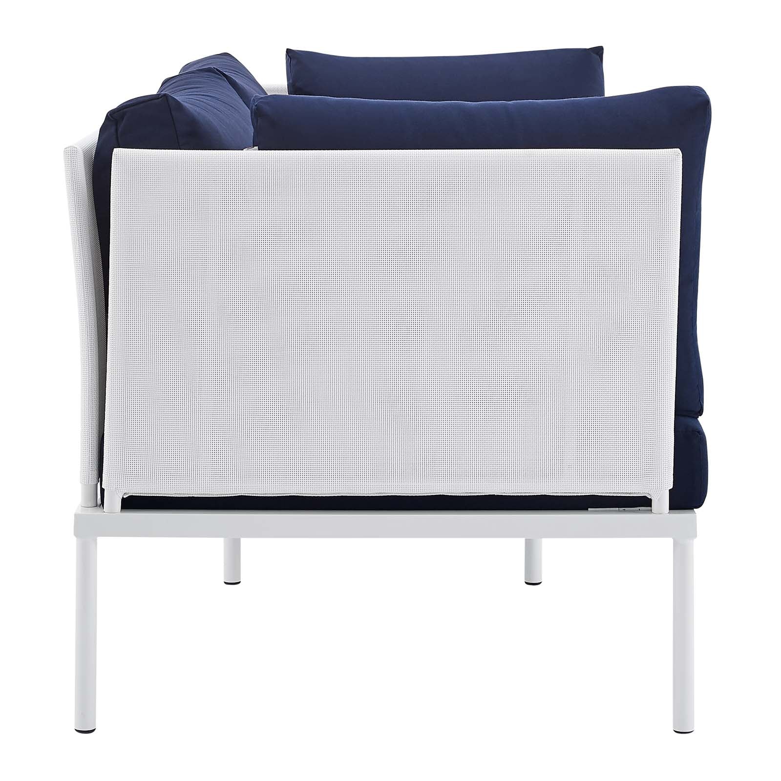 Harmony 5-Piece  Sunbrella® Outdoor Patio Aluminum Furniture Set By Modway | Outdoor Sofas, Loveseats & Sectionals | Modishstore-9