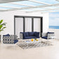 Harmony 5-Piece  Sunbrella® Outdoor Patio Aluminum Furniture Set By Modway - EEI-4925 | Outdoor Sofas, Loveseats & Sectionals | Modishstore - 23