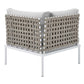 Harmony 6-Piece  Sunbrella® Basket Weave Outdoor Patio Aluminum Sectional Sofa Set By Modway - EEI-4927 | Outdoor Sofas, Loveseats & Sectionals | Modishstore - 11