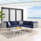 Harmony 6-Piece  Sunbrella® Outdoor Patio Aluminum Sectional Sofa Set By Modway - EEI-4929 | Outdoor Sofas, Loveseats & Sectionals | Modishstore - 17