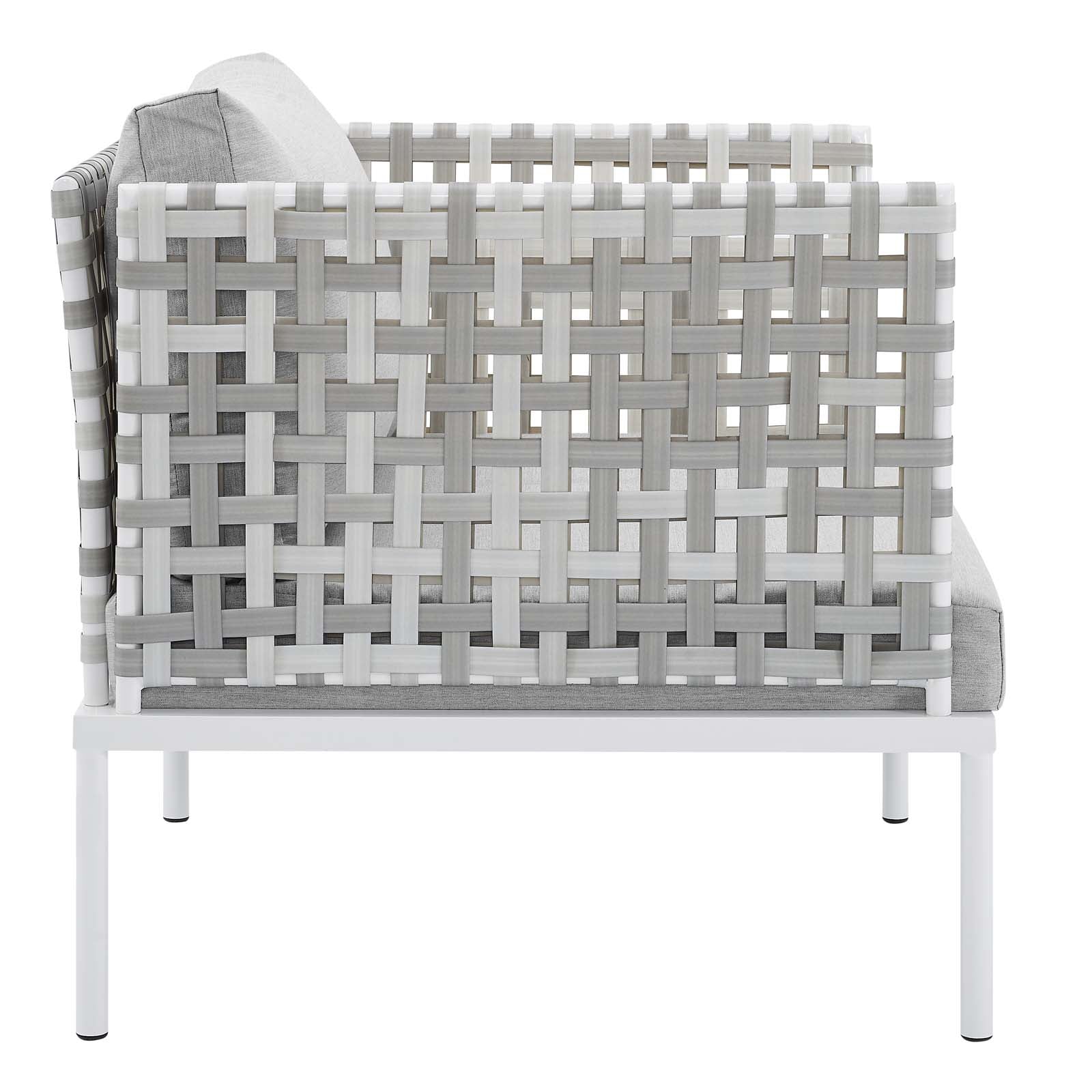 Modway Harmony 6-Piece  Sunbrella® Basket Weave Outdoor Patio Aluminum Seating Set | Outdoor Sofas, Loveseats & Sectionals | Modishstore-3