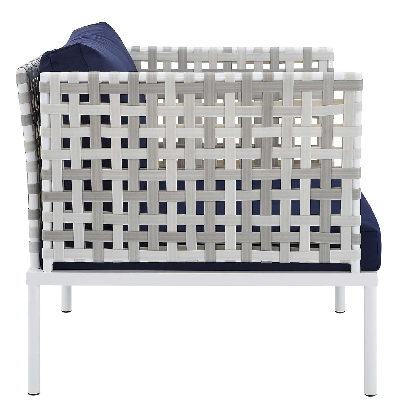 Modway Harmony 6-Piece  Sunbrella® Basket Weave Outdoor Patio Aluminum Seating Set | Outdoor Sofas, Loveseats & Sectionals | Modishstore-6