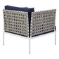 Harmony 6-Piece  Sunbrella® Basket Weave Outdoor Patio Aluminum Seating Set By Modway - EEI-4931 | Outdoor Sofas, Loveseats & Sectionals | Modishstore - 28