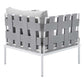 Harmony 6-Piece  Sunbrella® Outdoor Patio Aluminum Seating Set By Modway - EEI-4933 | Outdoor Sofas, Loveseats & Sectionals | Modishstore - 12