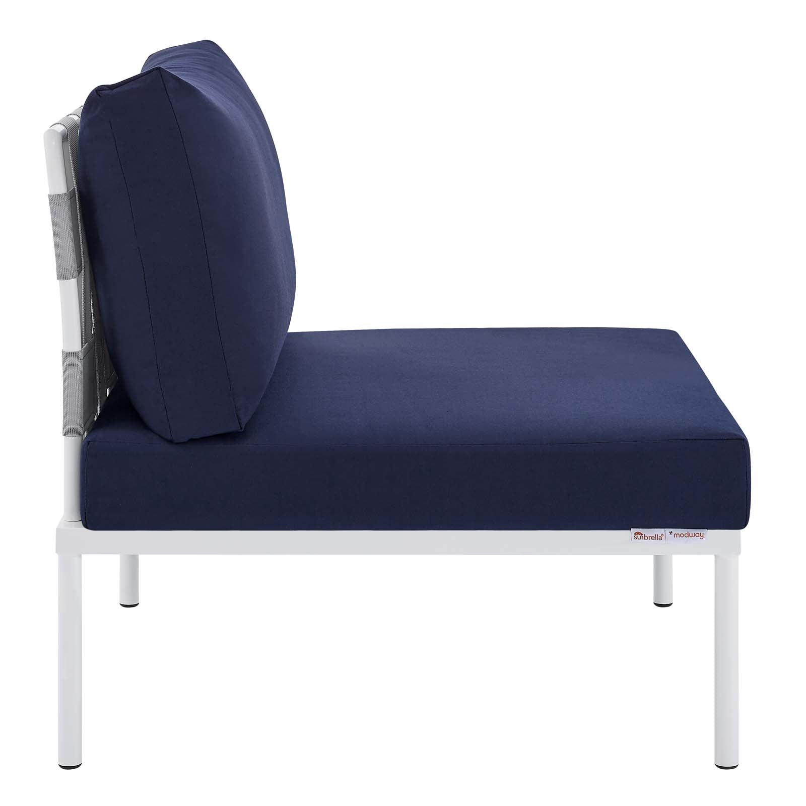 Harmony 6-Piece  Sunbrella® Outdoor Patio Aluminum Seating Set By Modway - EEI-4933 | Outdoor Sofas, Loveseats & Sectionals | Modishstore - 30