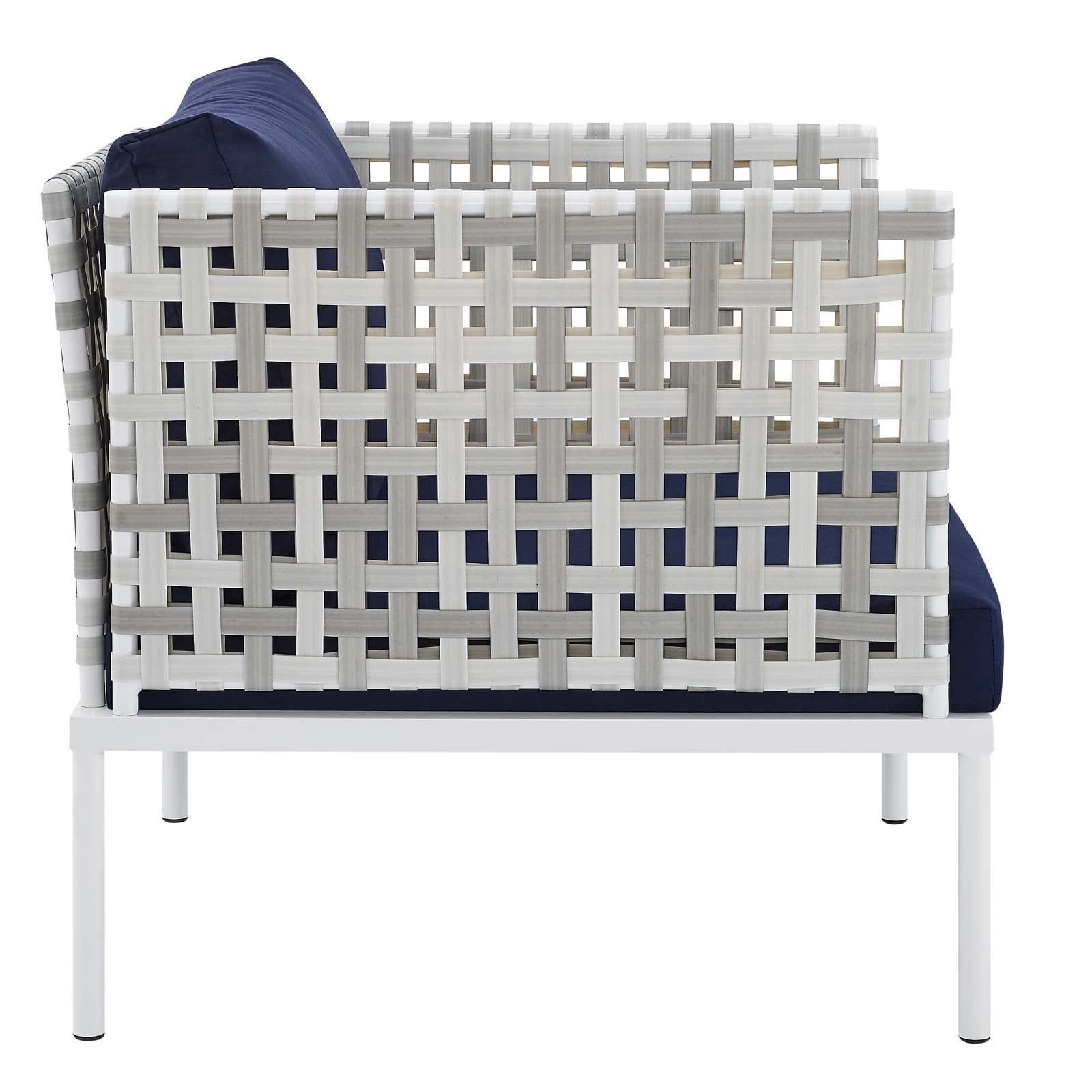 Modway Harmony 7-Piece  Sunbrella® Basket Weave Outdoor Patio Aluminum Sectional Sofa Set | Outdoor Sofas, Loveseats & Sectionals | Modishstore-6