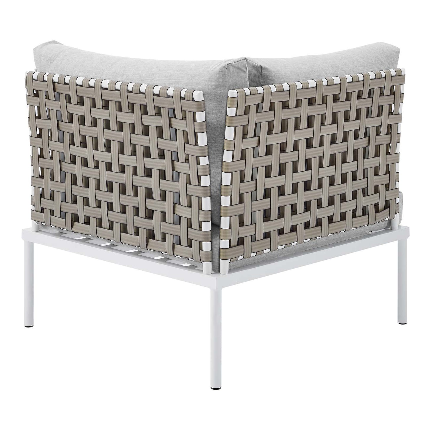 Harmony 7-Piece  Sunbrella® Basket Weave Outdoor Patio Aluminum Sectional Sofa Set By Modway - EEI-4935 | Outdoor Sofas, Loveseats & Sectionals | Modishstore - 3